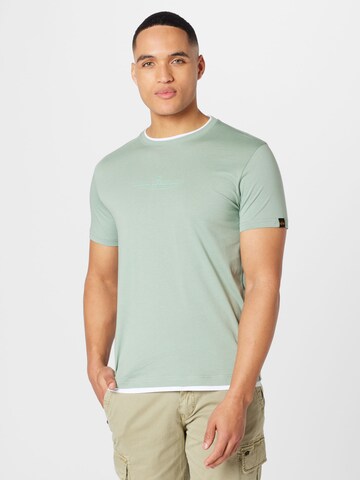 ALPHA INDUSTRIES T-Shirt in Grün: Vorderseite