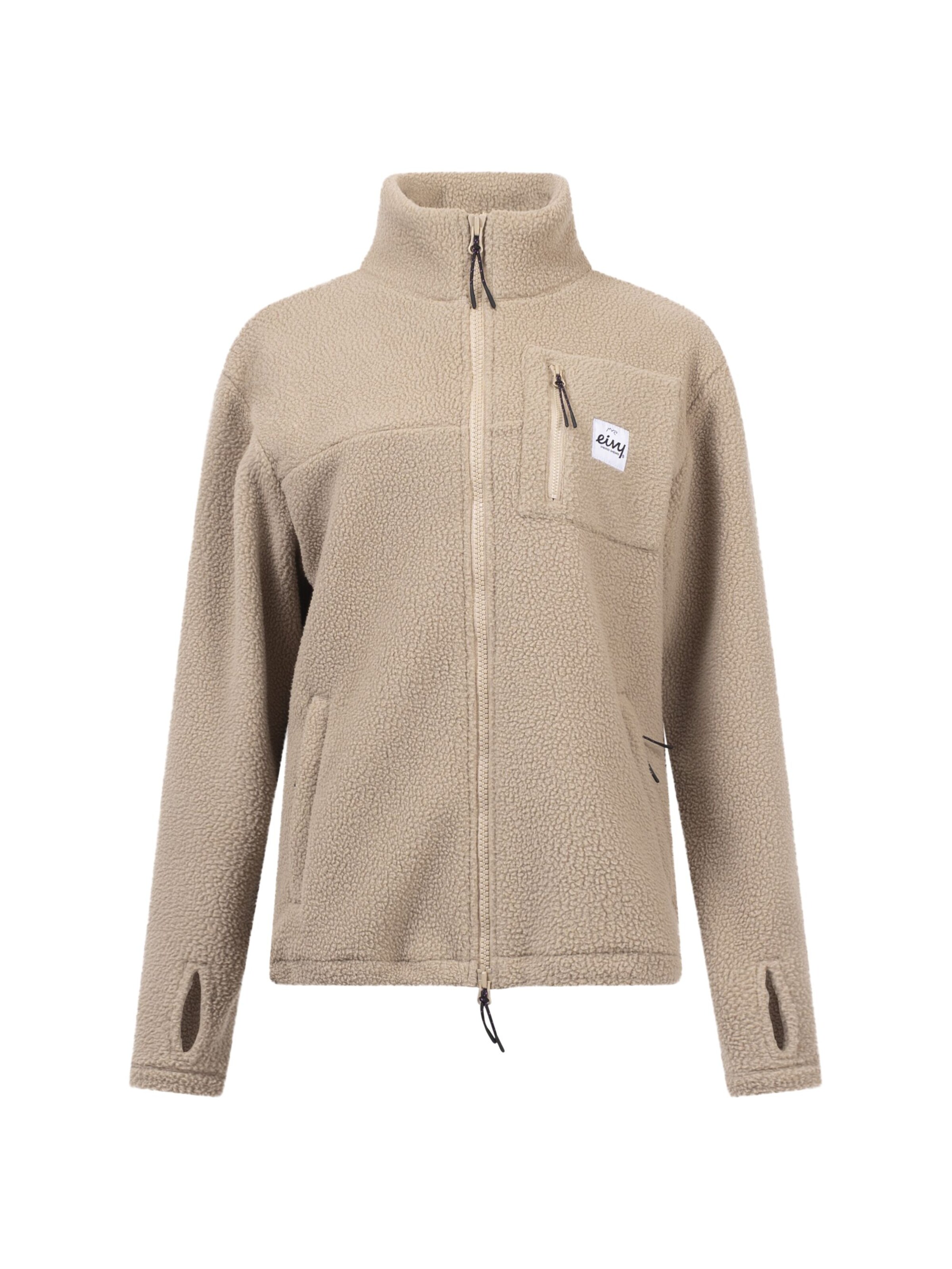 Eivy Athletic fleece jacket in Beige: front