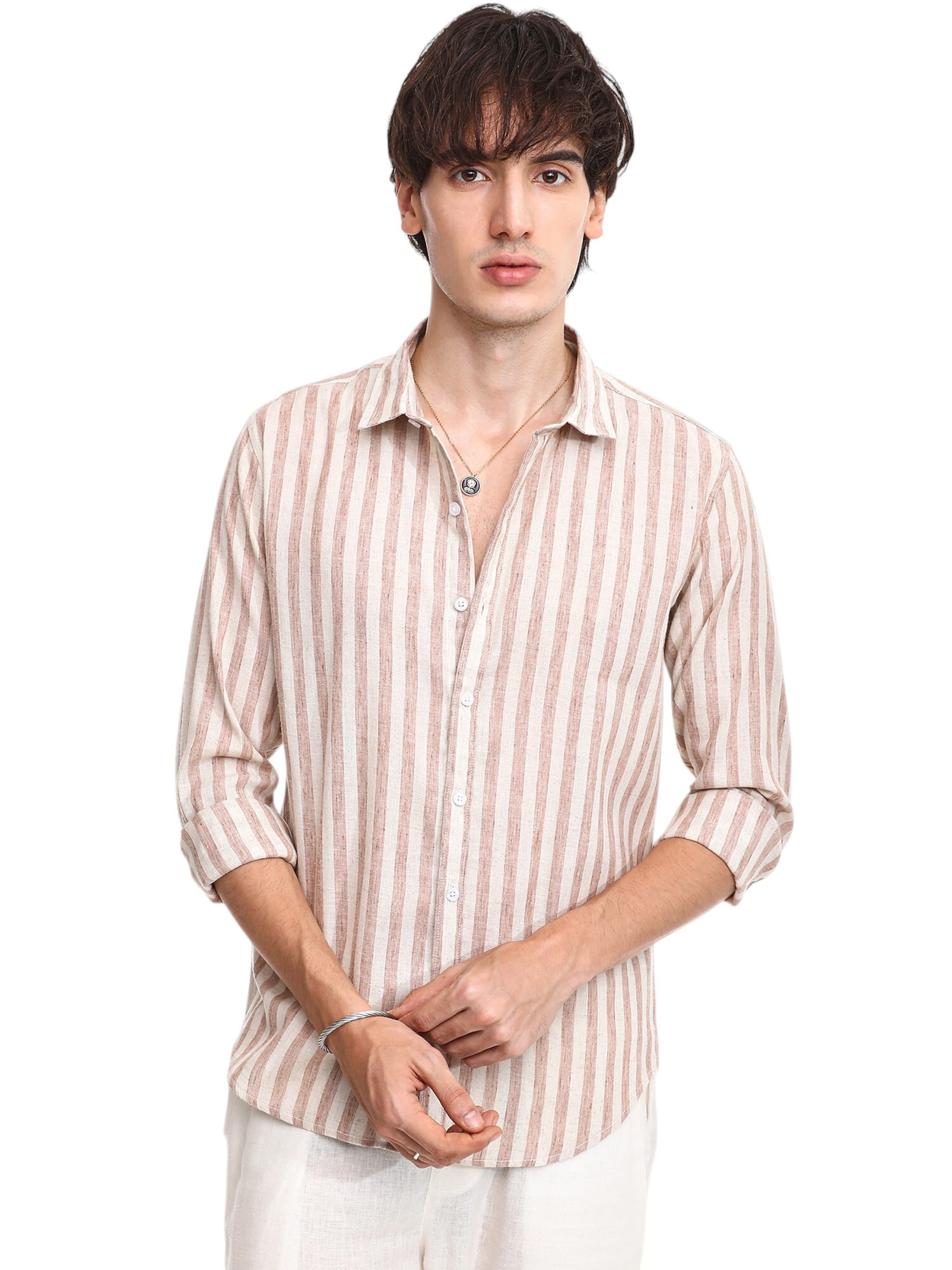 Campus Sutra Tavaline suurus Triiksärk 'Win', värv pruun: eest vaates