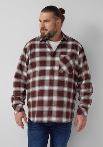 s.Oliver Regular Fit Hemd in Schwarz: Vorderseite