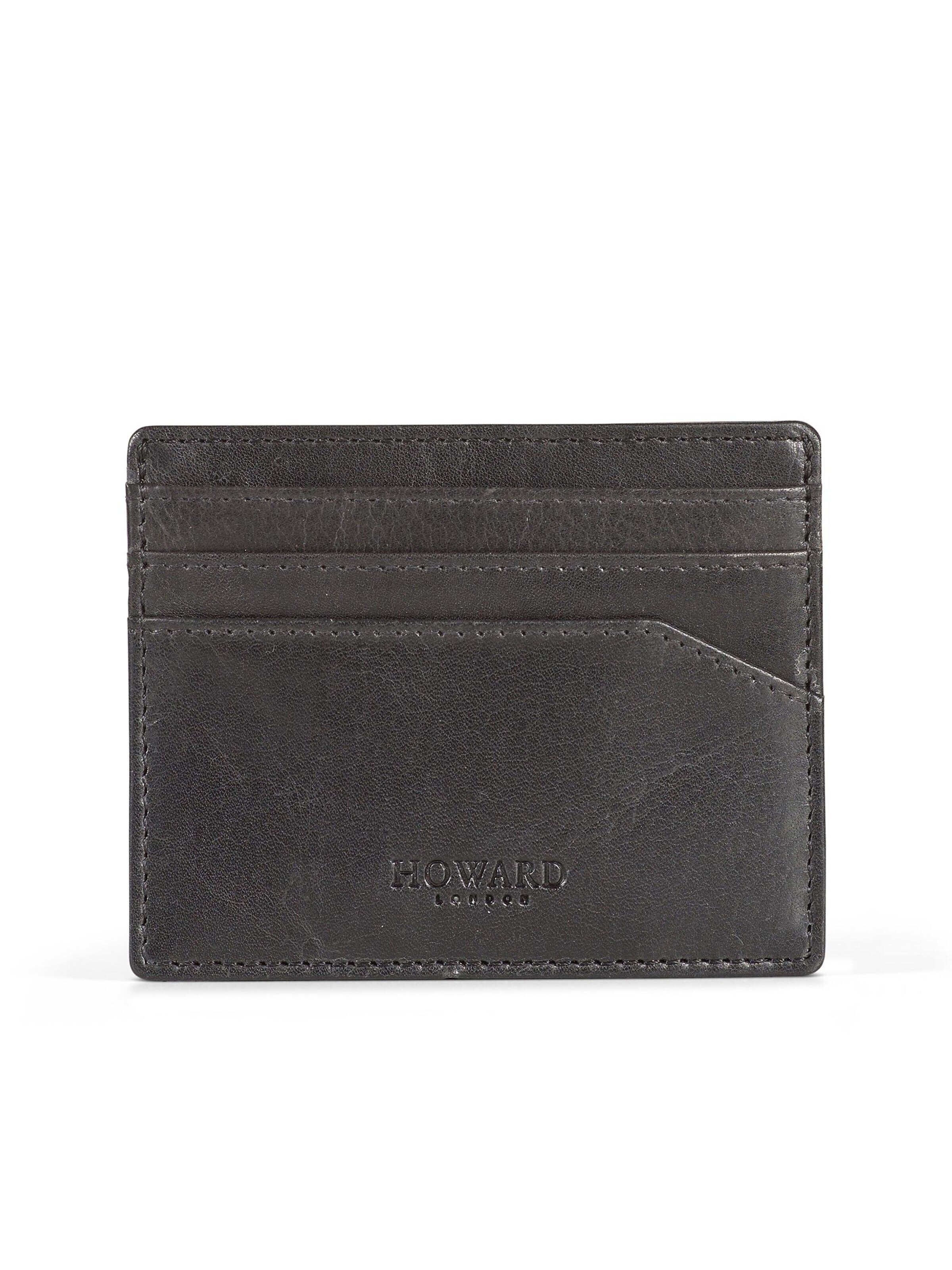 Howard London - Cartera 'Cardwallet Archer Black' en negro: frente