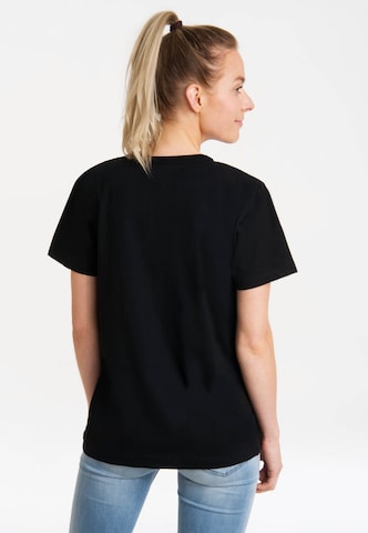 LOGOSHIRT Shirt 'Sesamstrasse – Krümelmonster Pate' in Black