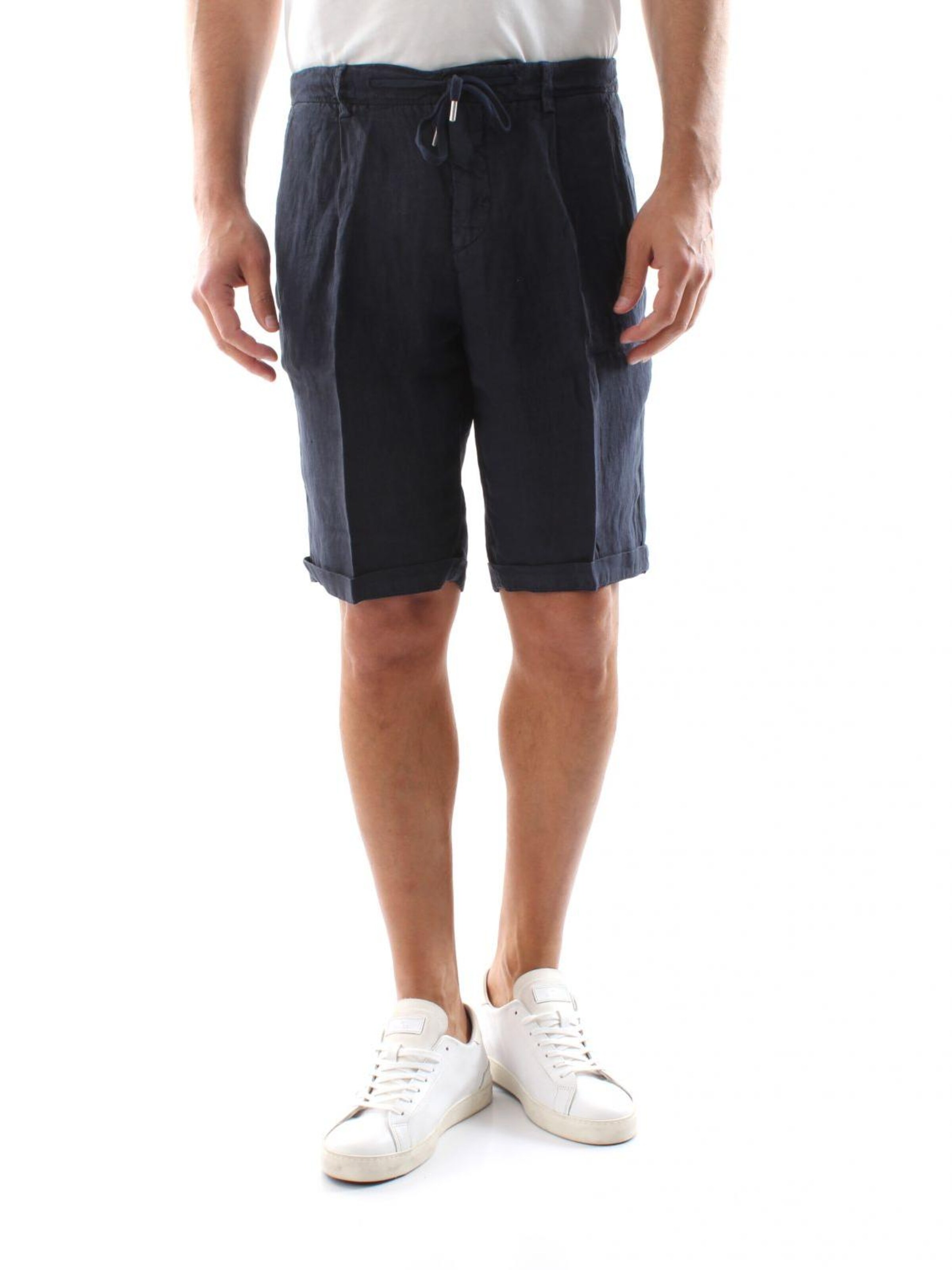 40weft Regular Broek in Blauw: voorkant