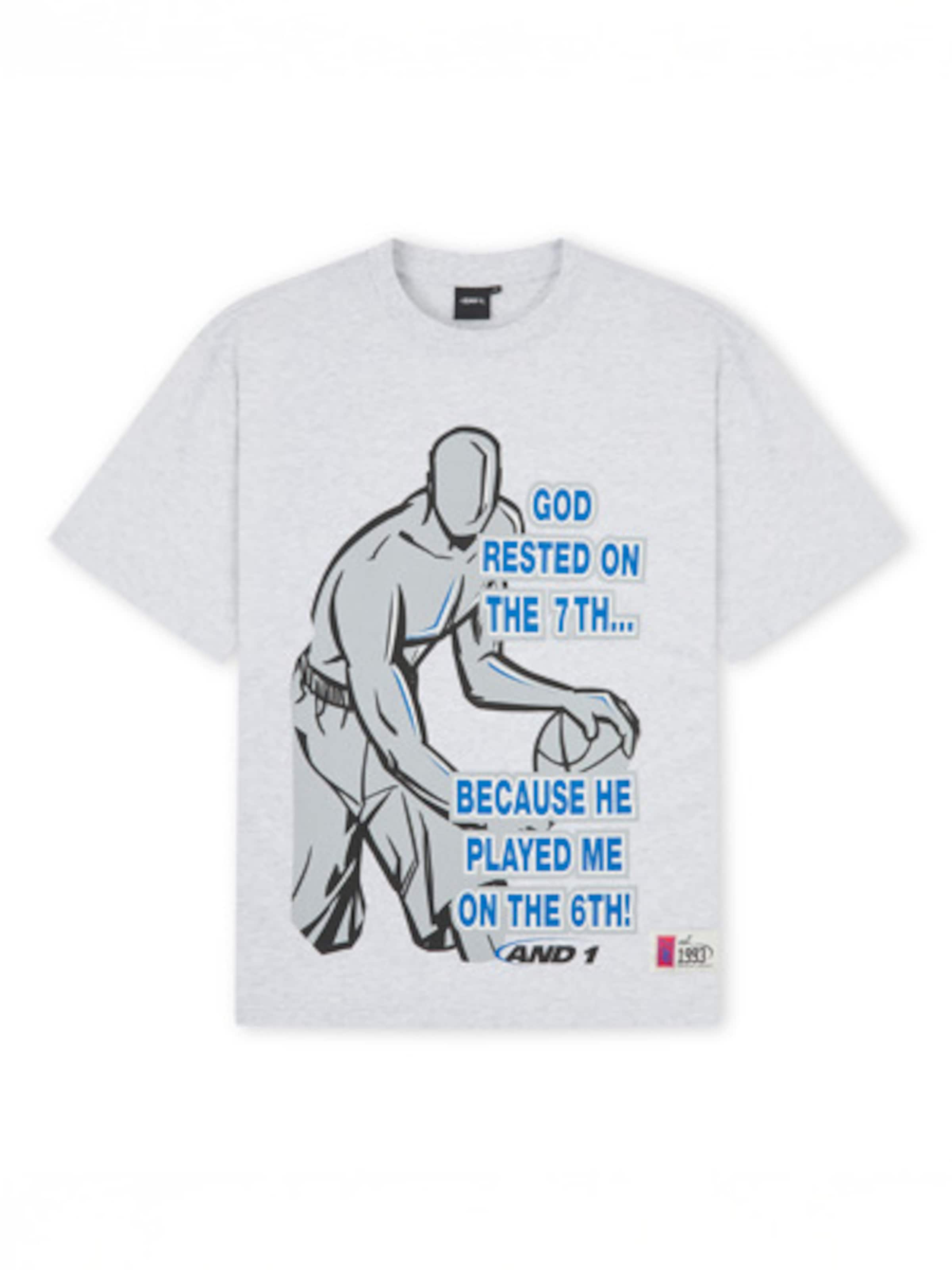 AND1 T-shirt i grå: framsida