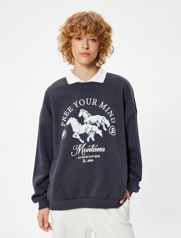Koton Sweatshirt in Grau: Vorderseite
