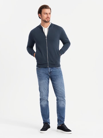 Ombre Sweatvest 'OM-SSZP-0215' in Blauw
