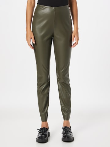 Coupe slim Leggings 'CHASEY' OUI en vert : devant