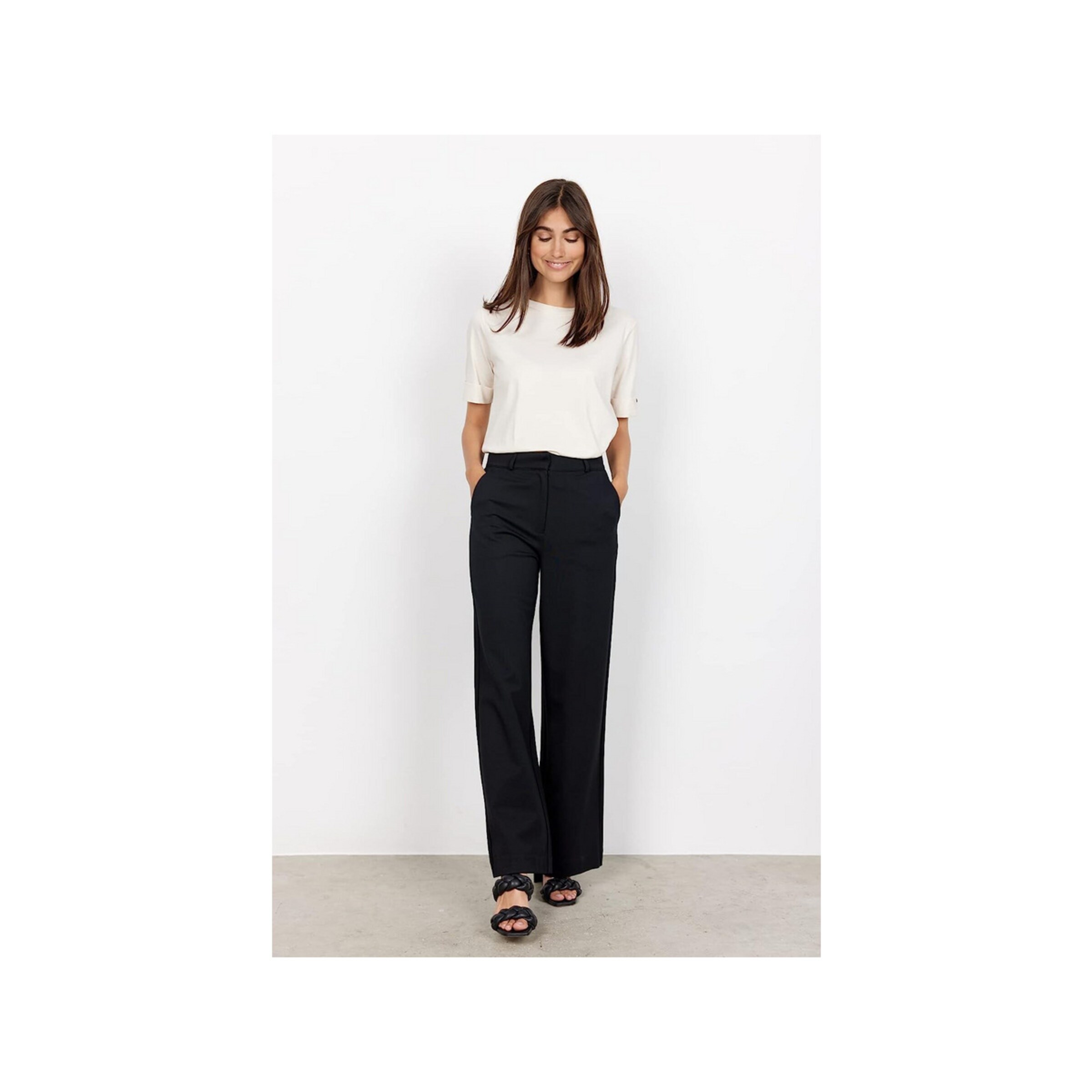 Soyaconcept Wide leg Pants 'Daniela' in Black