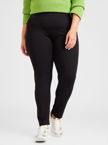 Slimfit Leggings 'OFFELIA' de la Persona by Marina Rinaldi pe negru: față