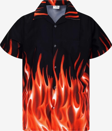 Maglietta 'Flames' di King Kameha in arancione: frontale