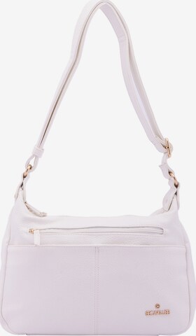 Borsa a spalla 'Borsa a Tracolla Donna Ecopelle con Zip e Tasche Multiple - B Cavalli' di B. Cavalli in bianco: frontale