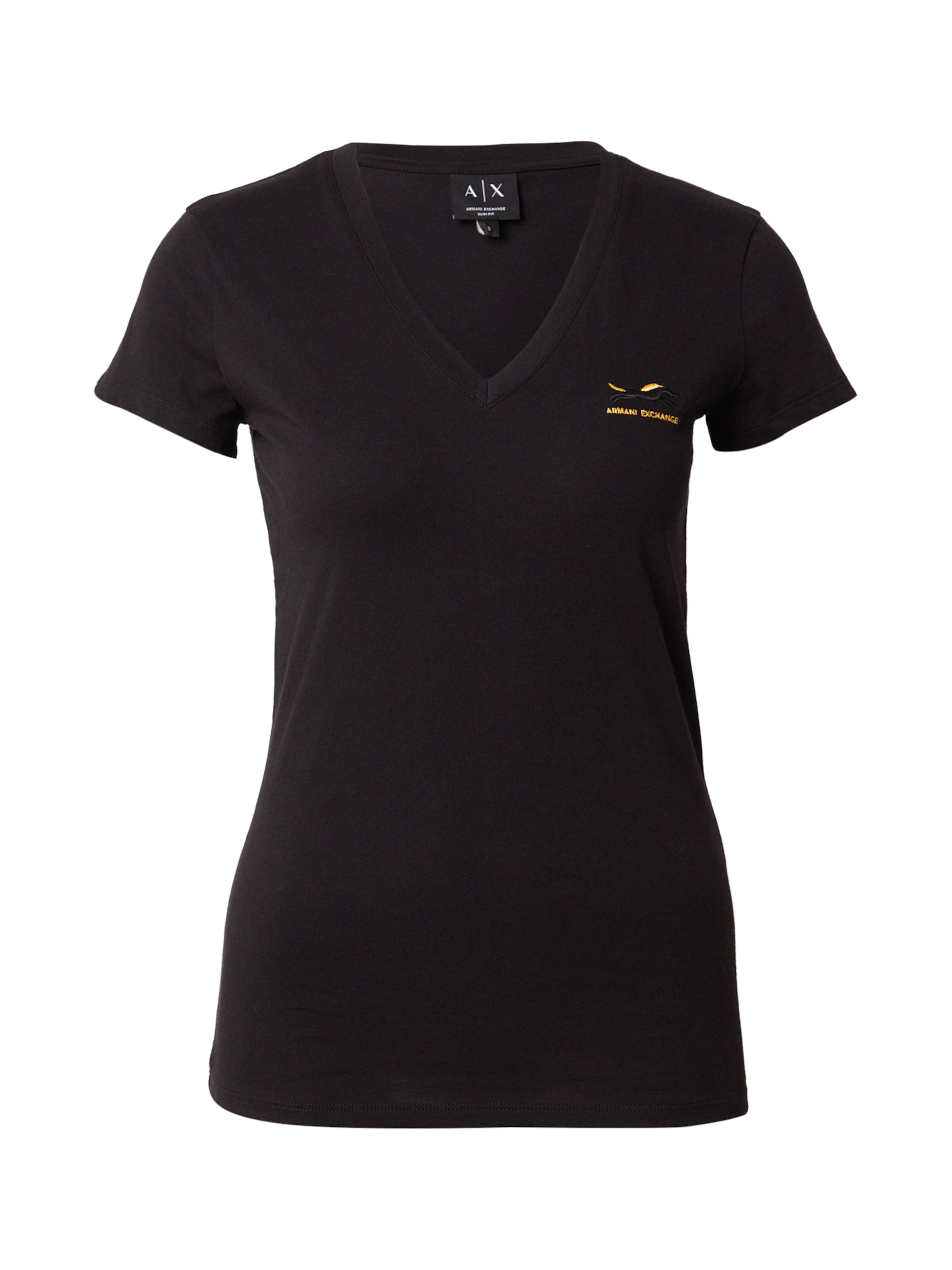 ARMANI EXCHANGE Тениска в черно: отпред