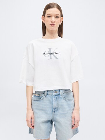 Calvin Klein Jeans Koszulka w kolorze biały: przód