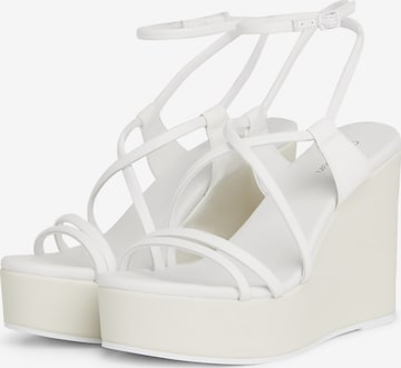 Calvin Klein Sandalen met riem in Wit