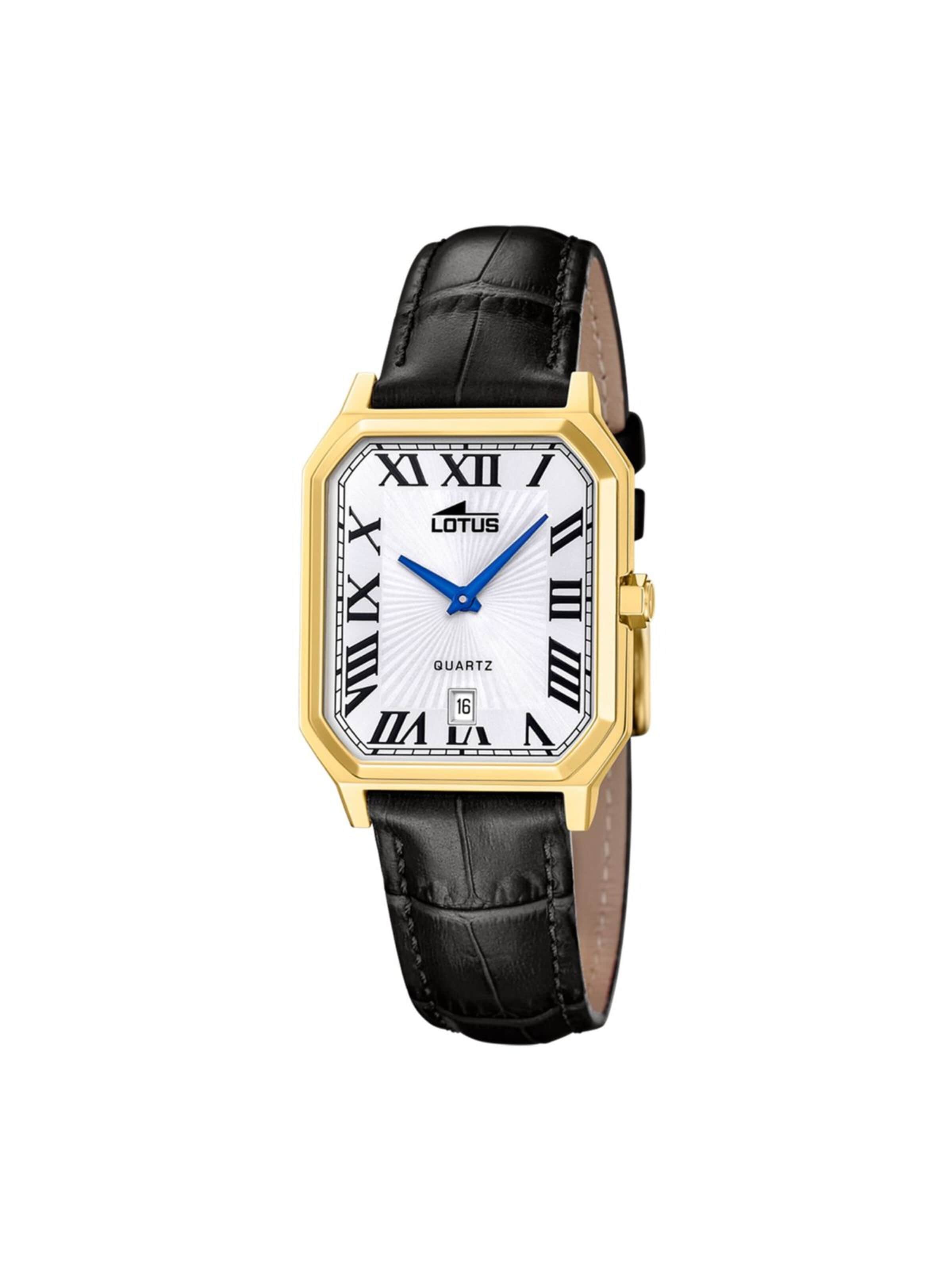 Lotus Analogové hodinky 'Date watch Square Series' – černá: přední strana