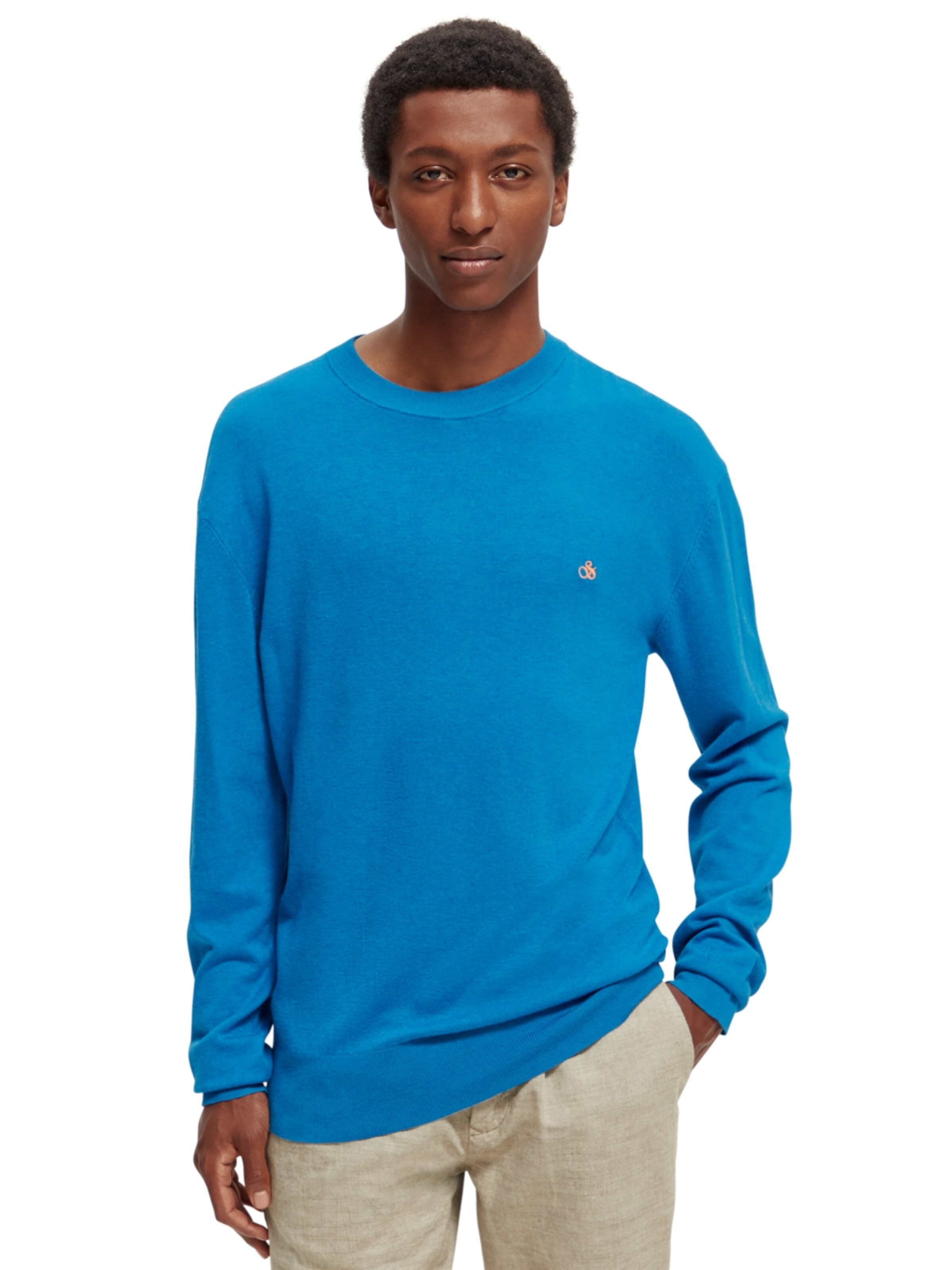 SCOTCH & SODA Pullover 'Essentials' in Blau: Vorderseite