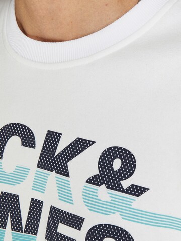 JACK & JONES Sweatshirt 'CHARLES' i vit