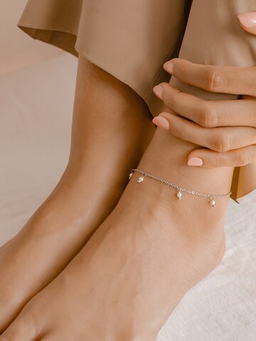 Hey Happiness Fußschmuck 'Cinque' in Silber: Vorderseite