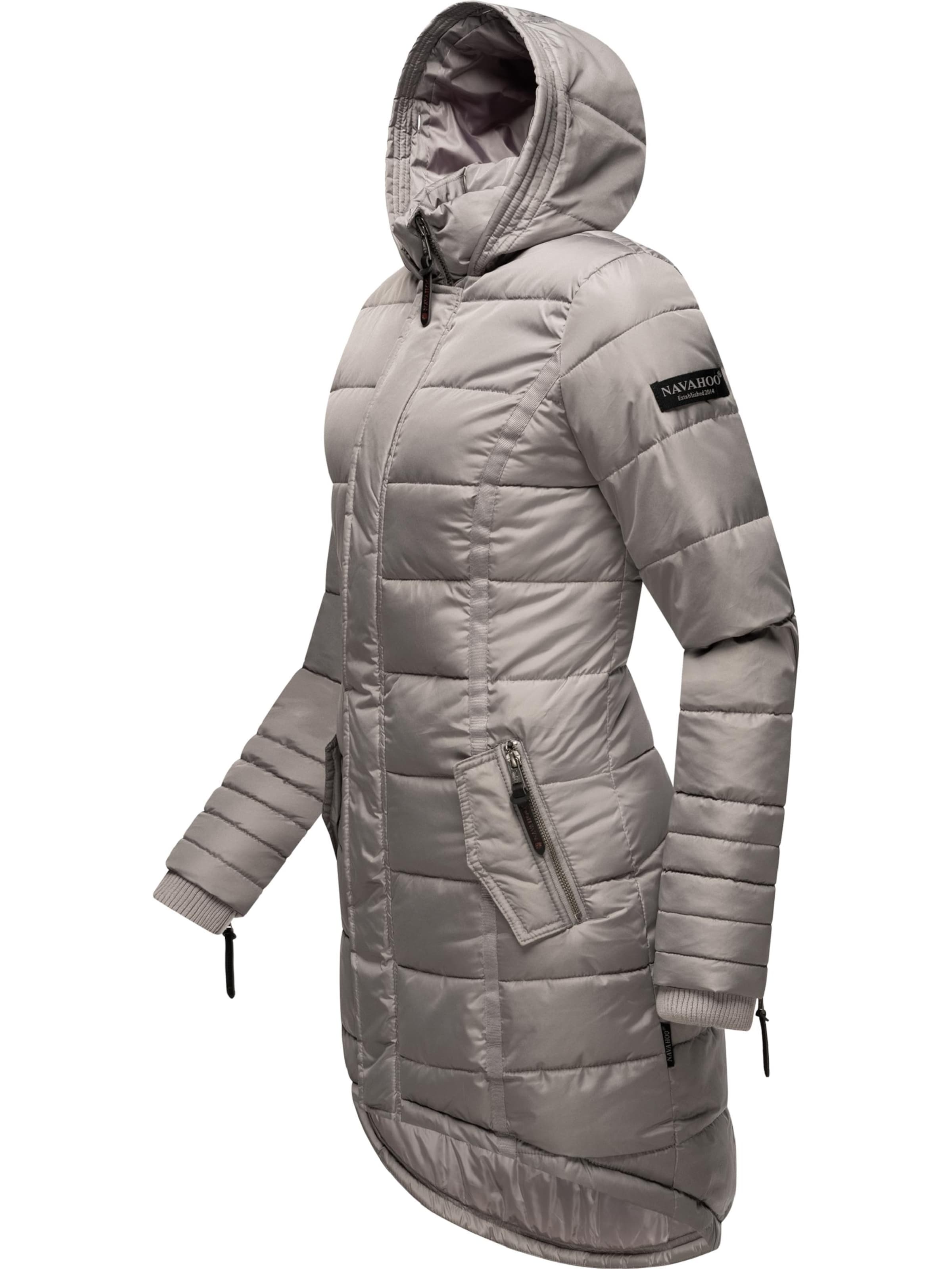 NAVAHOO Winter coat 'Papaya' in Grey