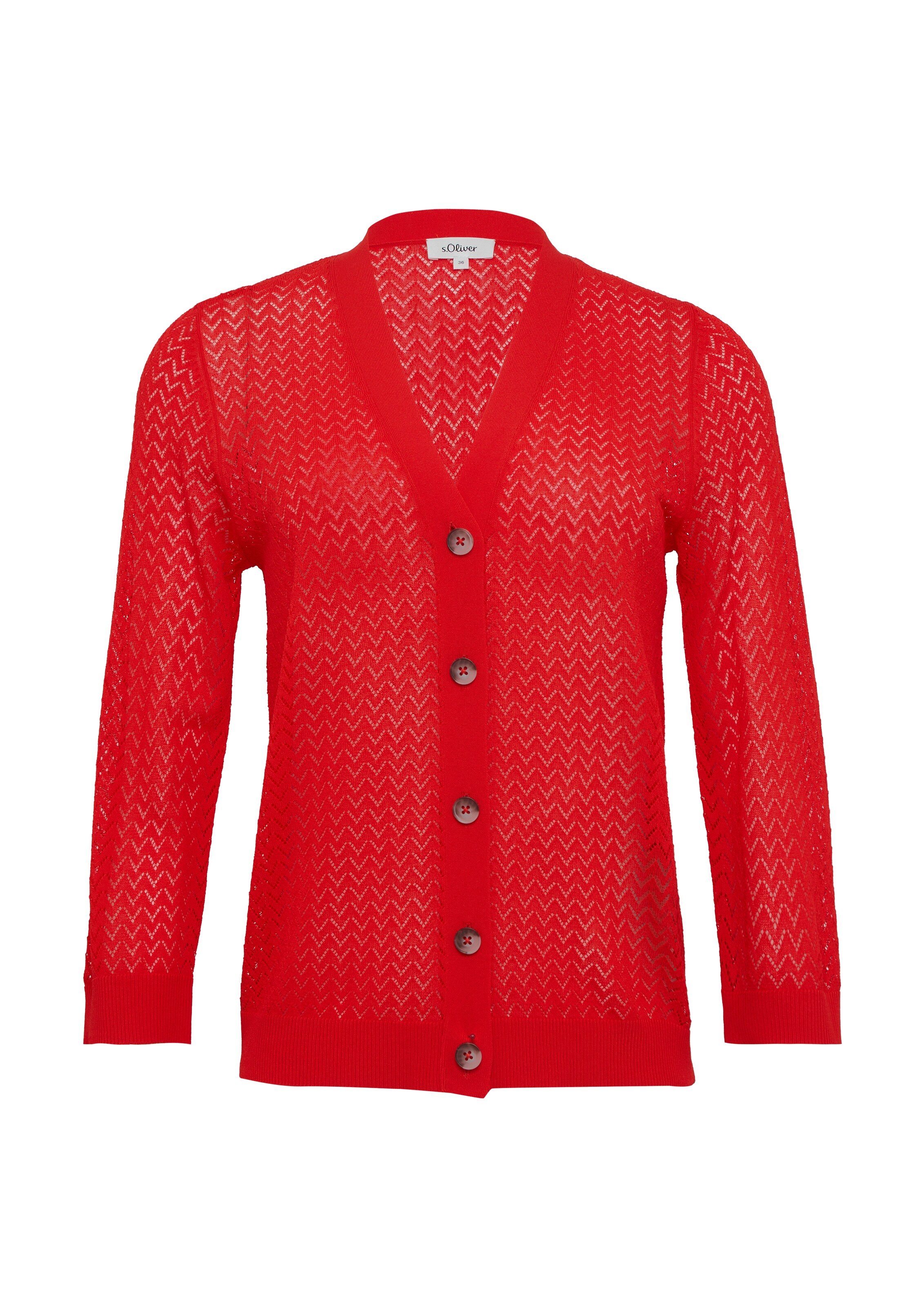 s.Oliver Gebreid vest in Rood: voorkant