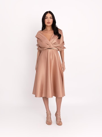 Robe de soirée acob a porter en beige