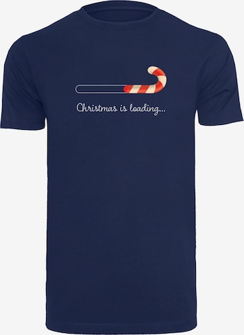 Merchcode Shirt 'Christmas Loading' in Blue: front