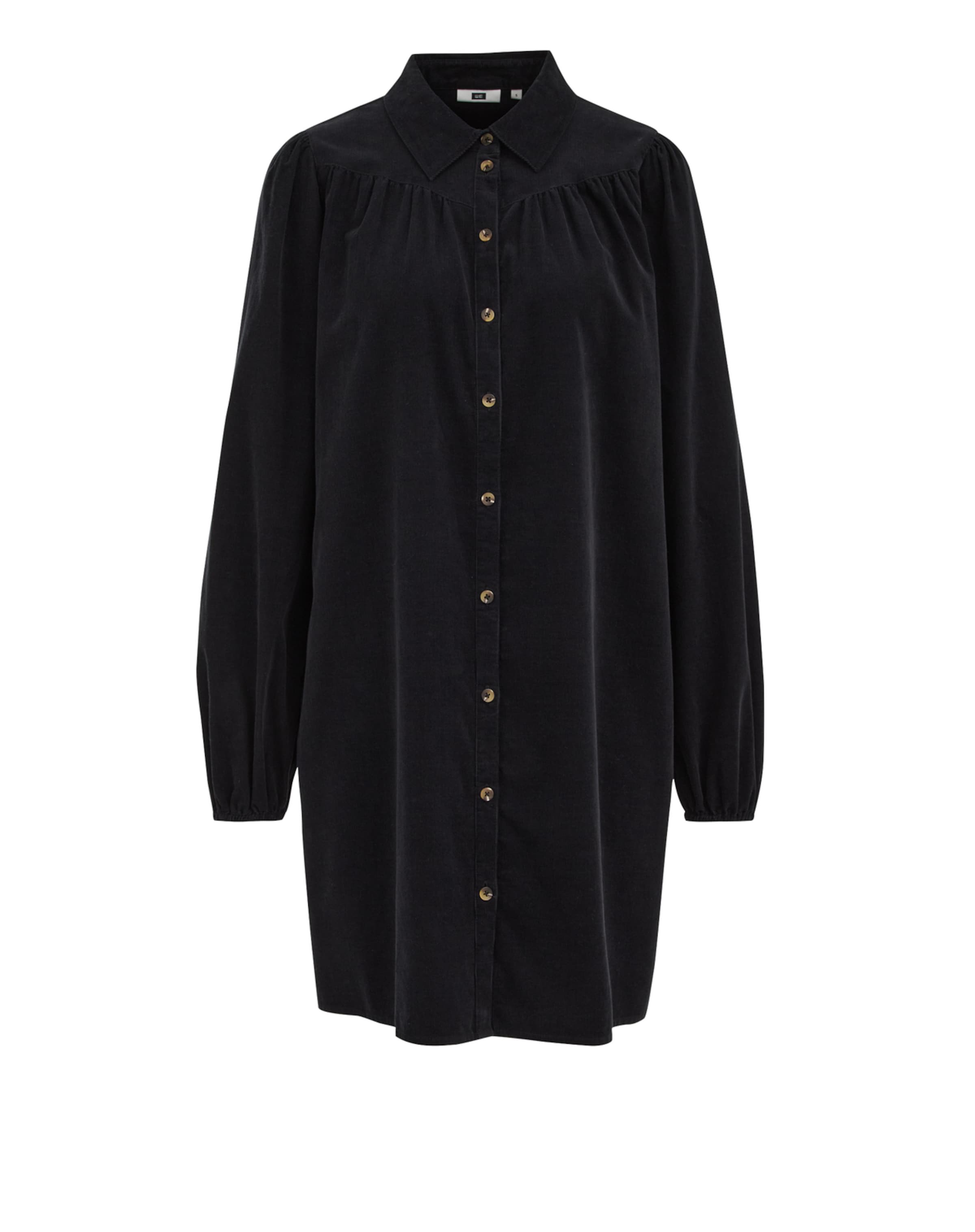 Robe-chemise WE Fashion en noir : devant