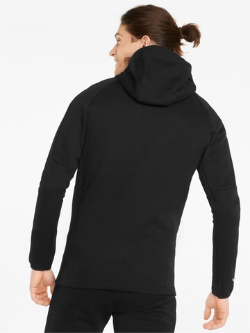 PUMA Athletic Zip-Up Hoodie in Black