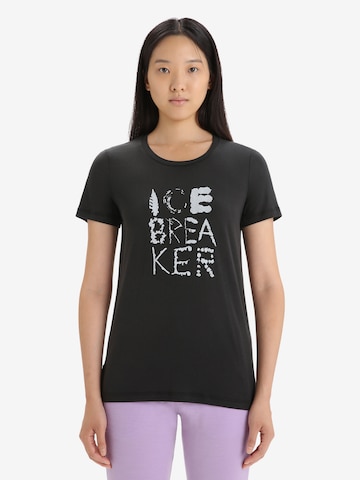 T-shirt fonctionnel ICEBREAKER en noir : devant