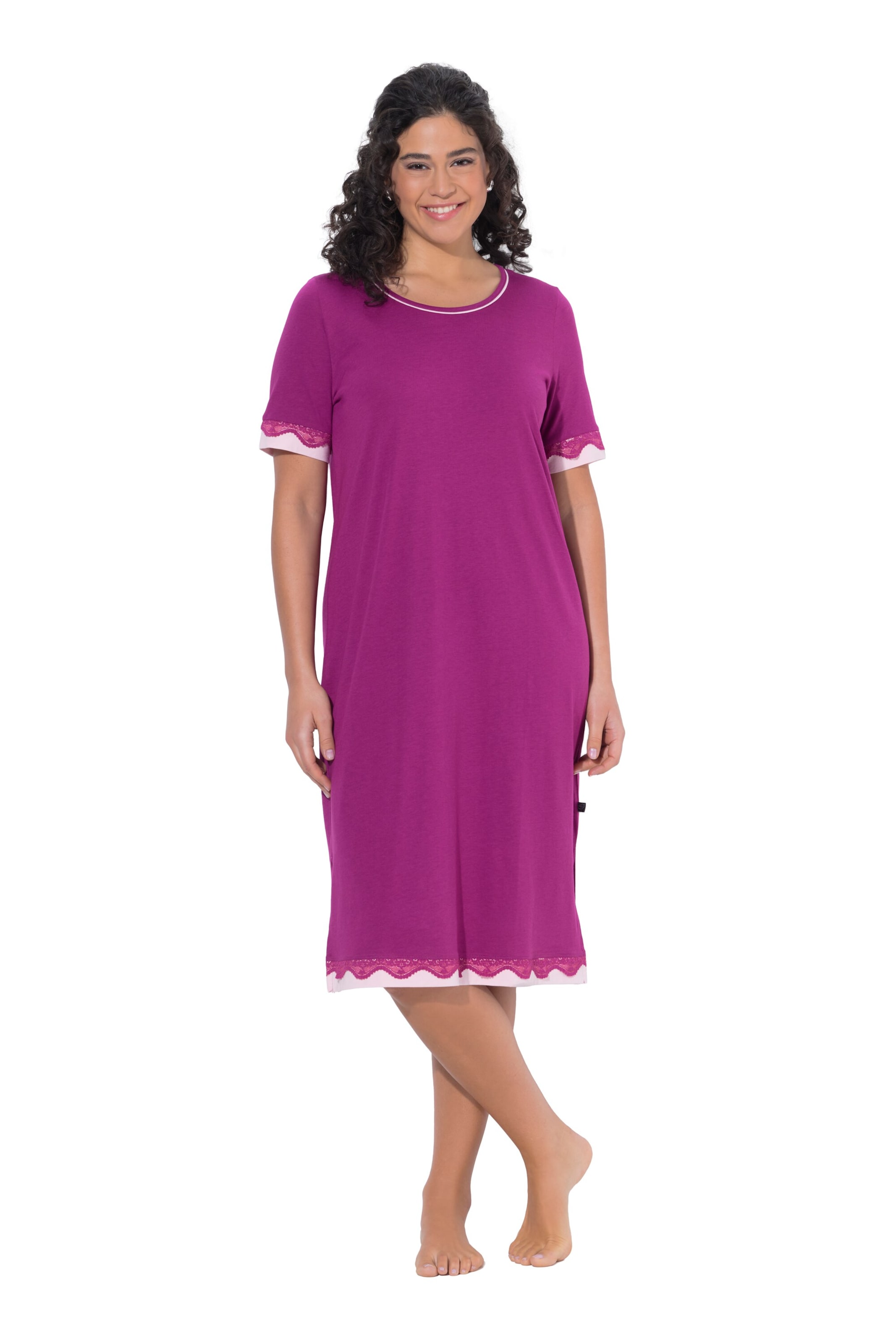 Ulla Popken Nightgown in Pink: front