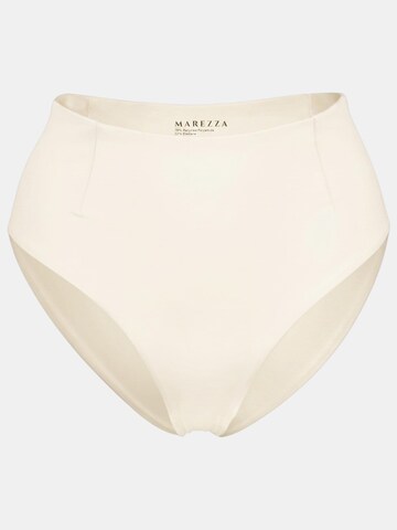 MAREZZA Bikini bottom 'Ligeia Darted High Rise Shaping Bikini Bottom' in Beige: front