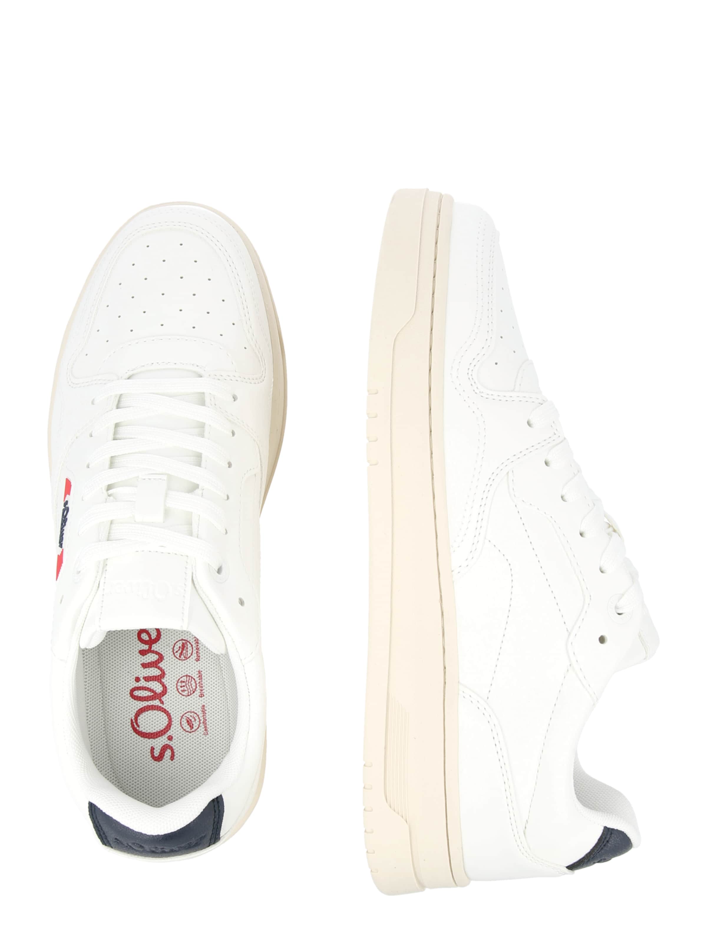 s.Oliver Σνίκερ χαμηλό σε λευκό