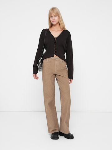 VERO MODA Wide leg Broek 'VMTessa' in Bruin