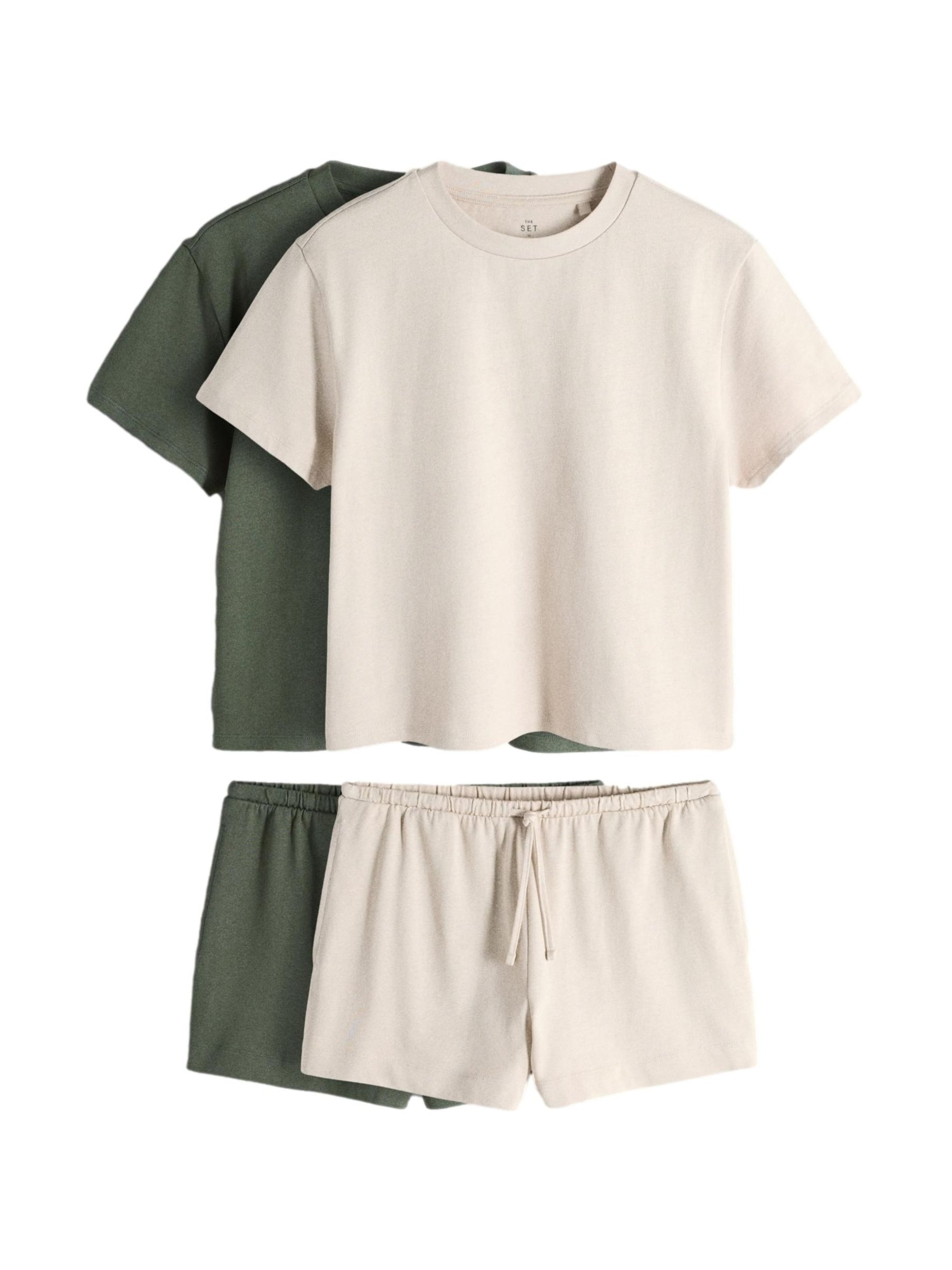 The Set Pyjama in Beige: Vorderseite