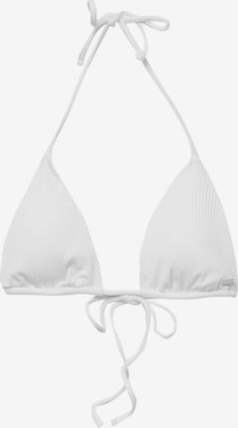 Pull&Bear Triangel Bikinitop in Wit: voorkant