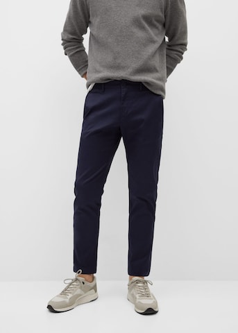 MANGO MAN Regular Chino Pants 'Prato' in Blue: front