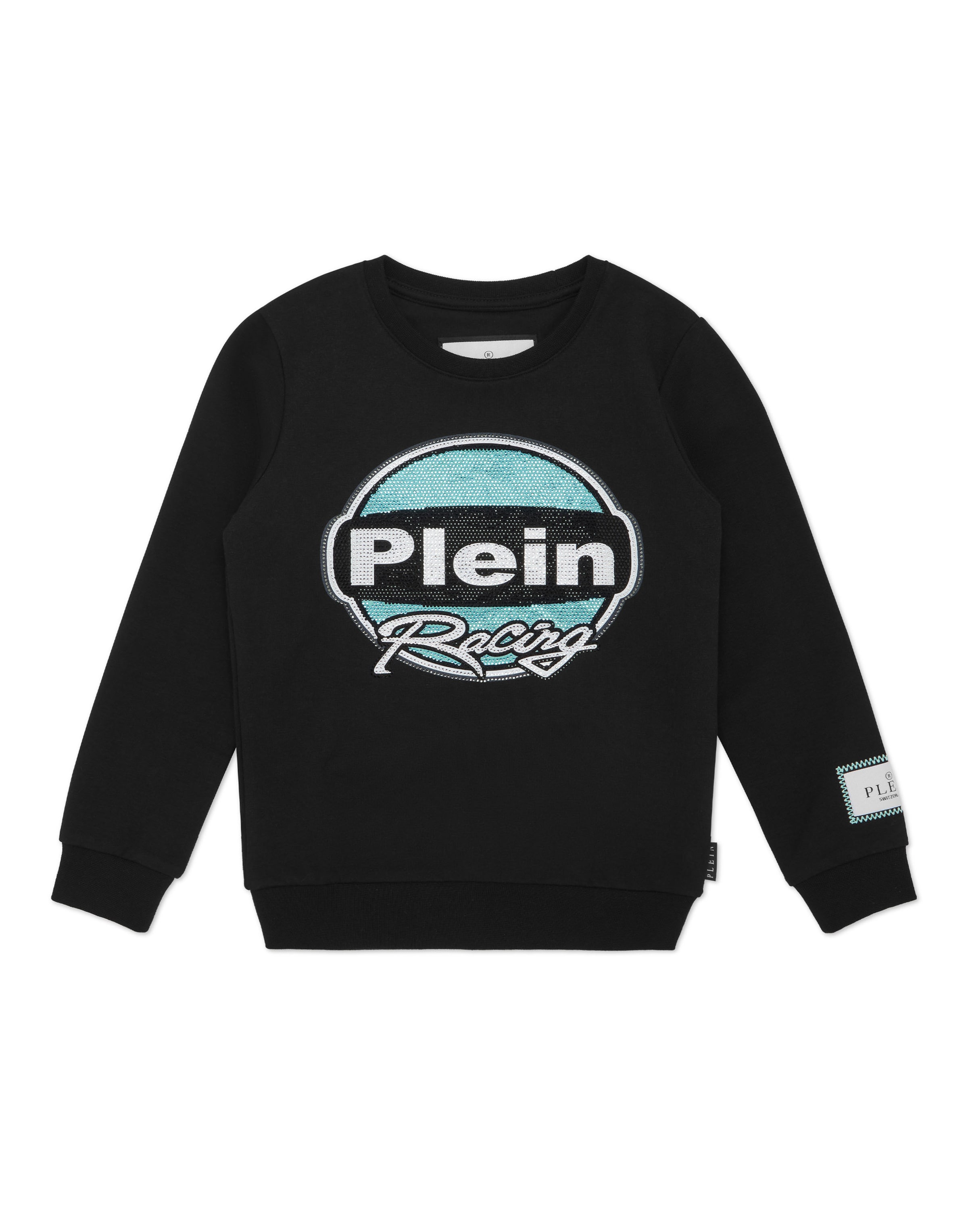 Philipp Plein Sweatshirt 'Racing' in Schwarz: Vorderseite