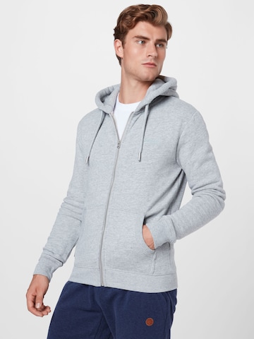 Superdry Zip-Up Hoodie 'VINTAGE' in Grey: front