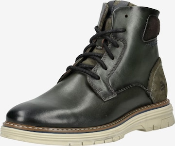 BULLBOXER Veterboots in Groen: voorkant