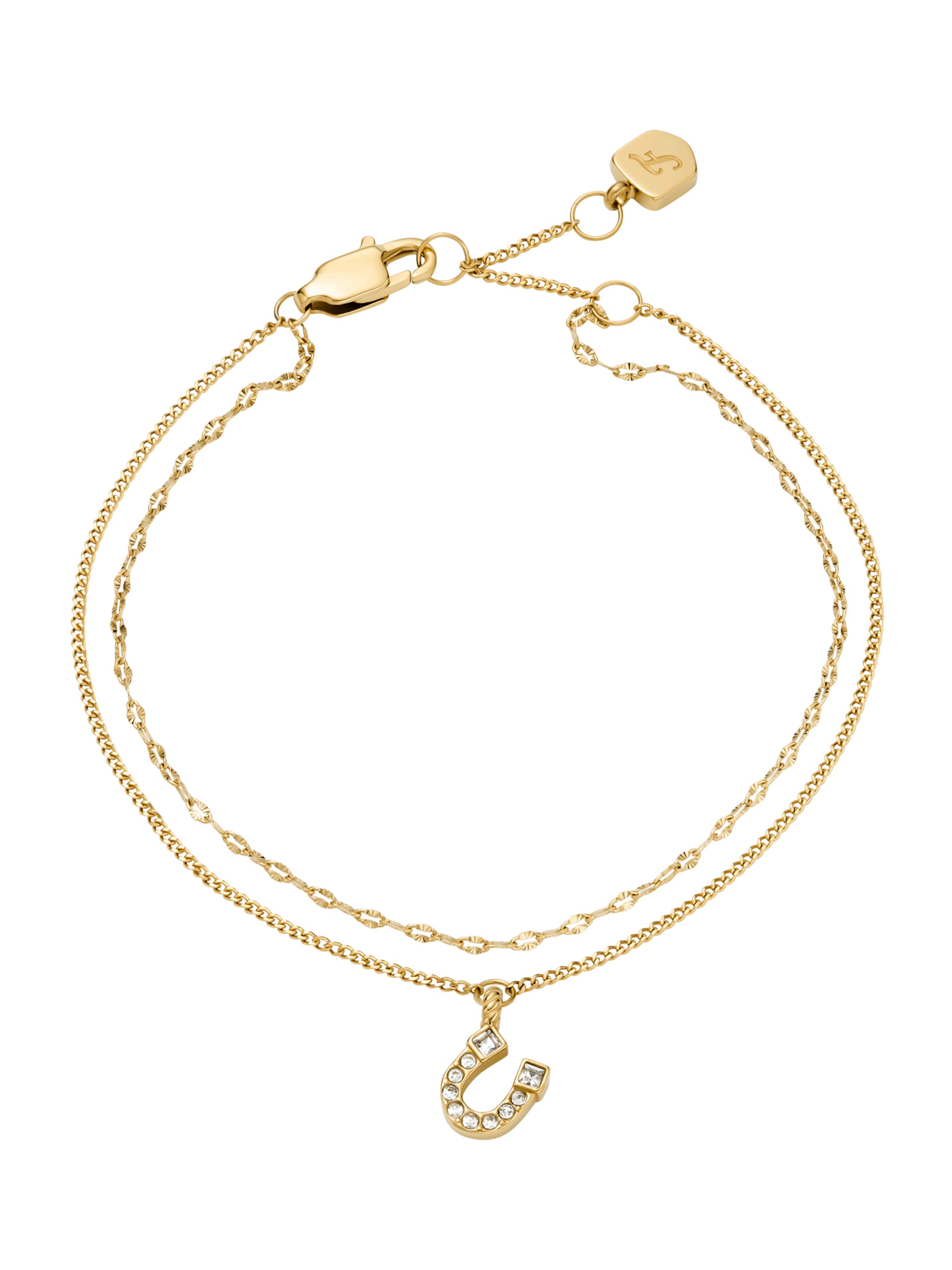 FOSSIL Náramok 'Sutton' - Zlatá: predná strana