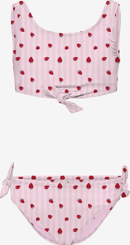Bustier Bikini 'KOGBEACH' ONLY GIRLS en rose : devant