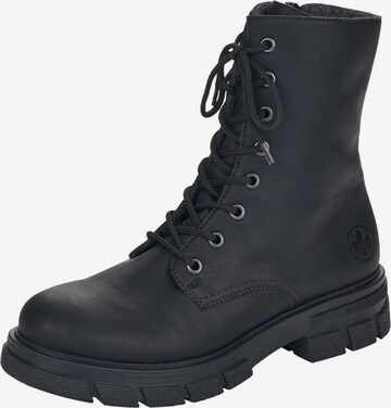 Bottines à lacets Rieker en noir : devant