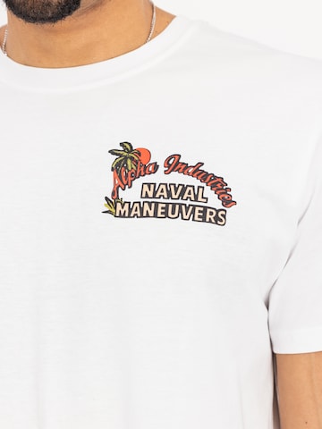 ALPHA INDUSTRIES Bluser & t-shirts 'Naval' i hvid