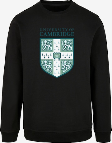 Merchcode Sweatshirt 'University Of Cambridge - Shield' in Zwart: voorkant