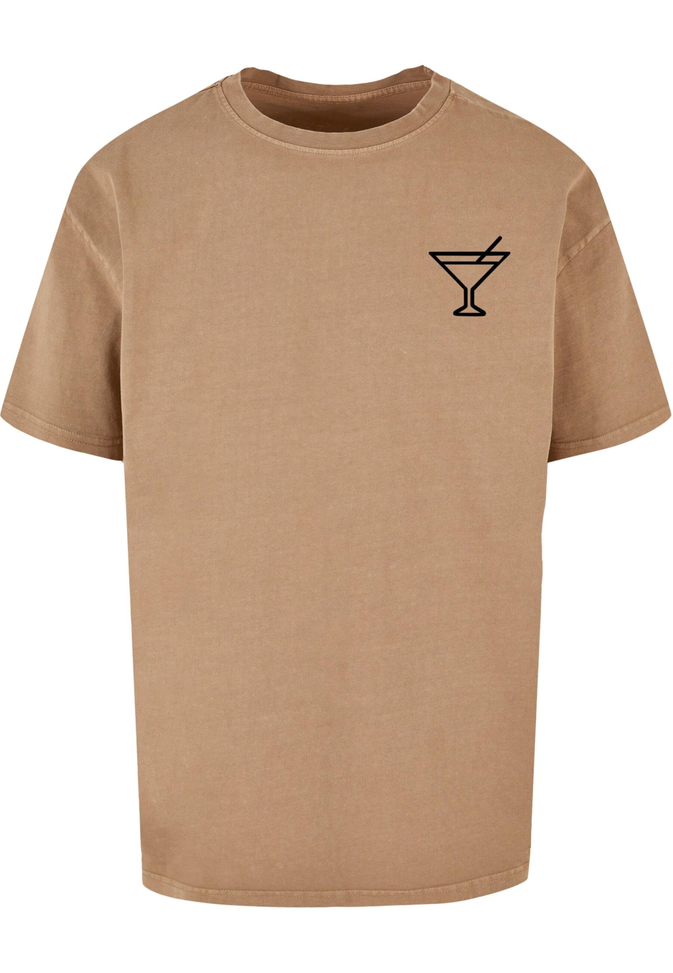 Maglietta 'Summer - Cocktail' di Merchcode in beige: frontale