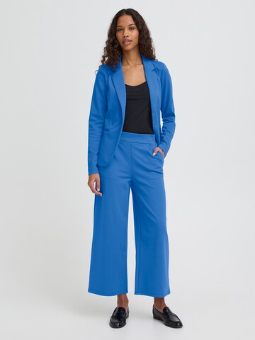 ICHI Wide leg Pleat-front trousers 'IHKATE' in Blue