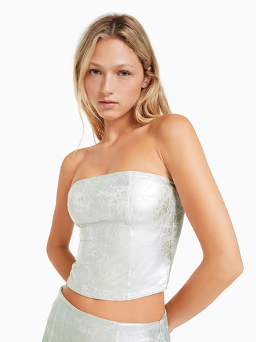 Bershka Top – stříbrná