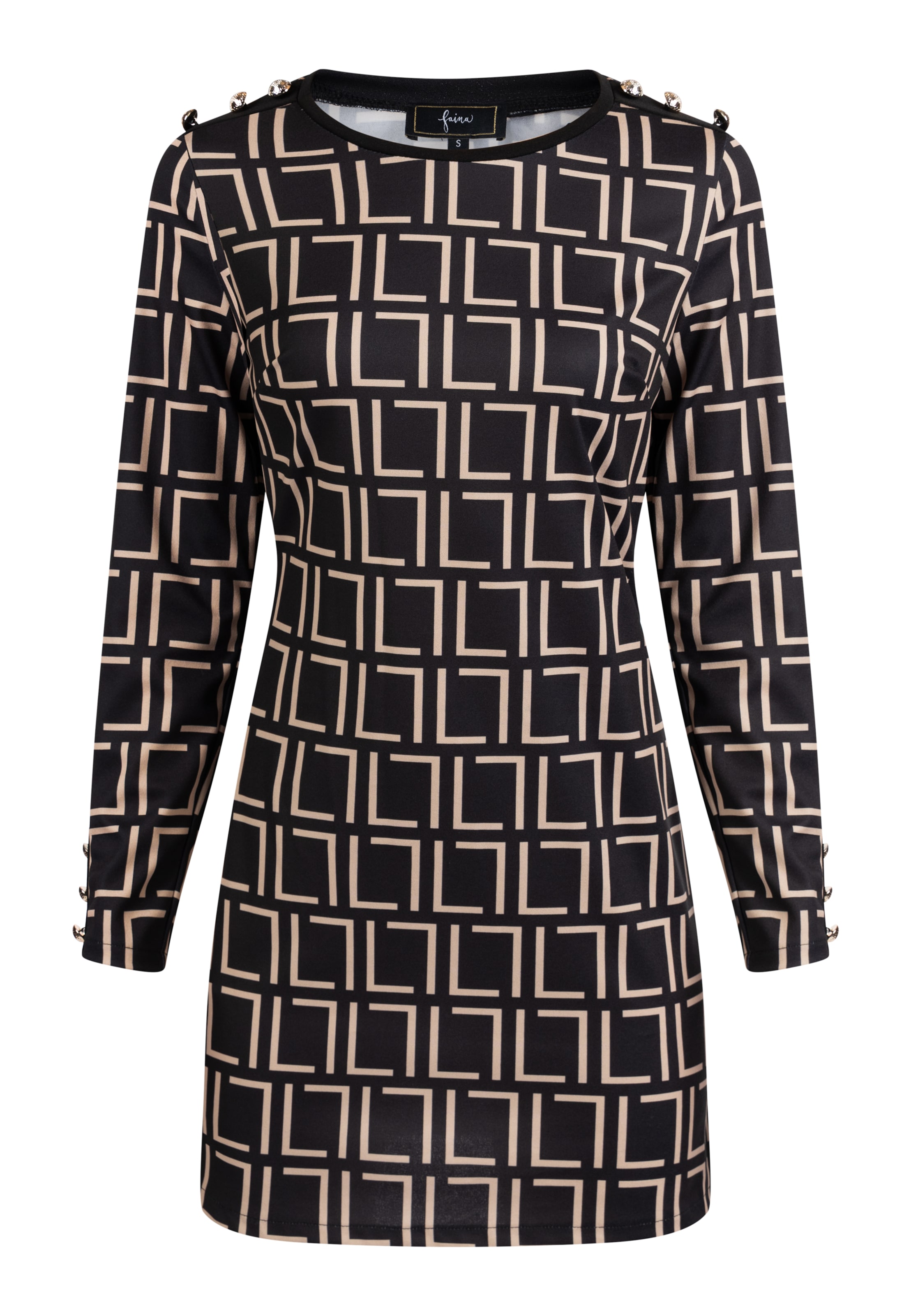 faina Šaty - Čierna: predná strana