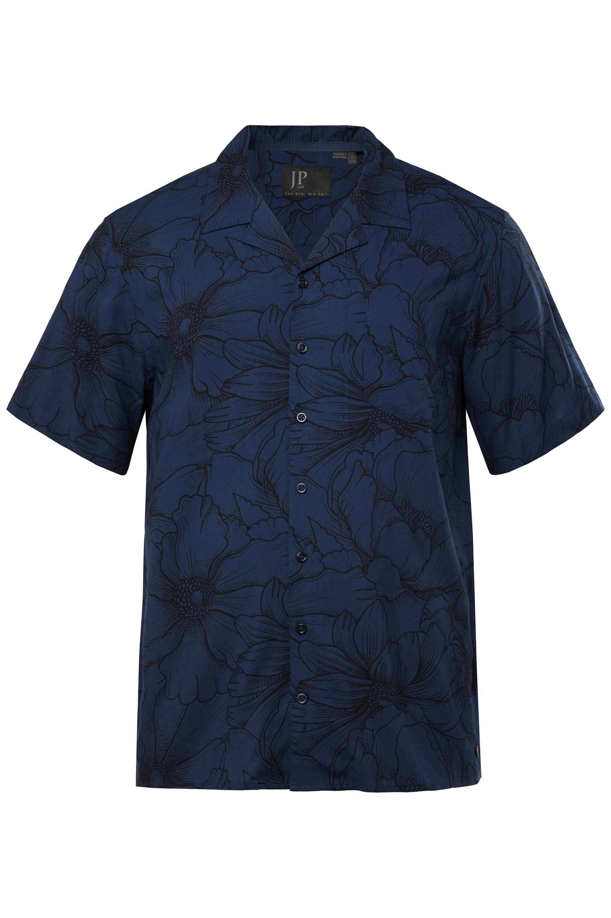 JP1880 Regular fit Overhemd in Blauw: voorkant