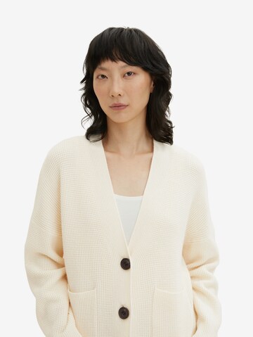 TOM TAILOR Strickjacke in Beige